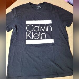 Calvin Klein men's medium tee shirt black white logo